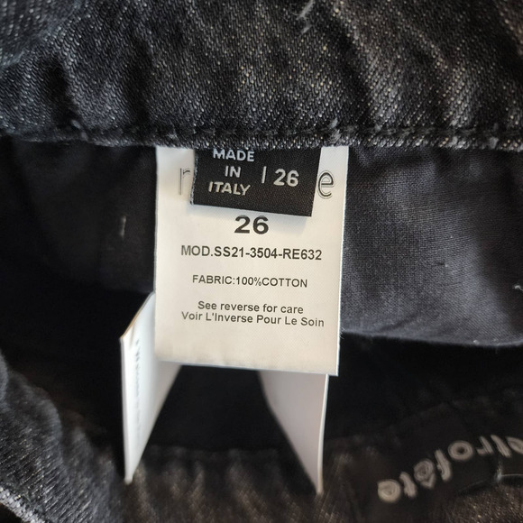 Retrofete Maggie Black Distressed Jeans Size 26 NWT - Picture 8 of 9